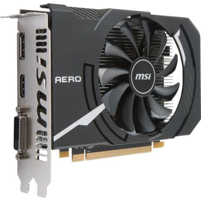 Видеокарта MSI AMD Radeon RX 550 AERO ITX OC 2G,128bit,GDDR5,1203/7000,DVI,HDMI,DP