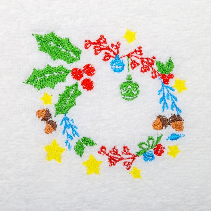 Набор полотенец с вышивкой "Collorista" Сочельник (вид2) 30 х 60 см- 2 шт, хл 340гр/м2