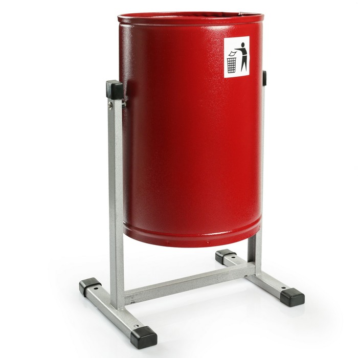 Урна для мусора 21 л "Уралочка Бюджет", цвет красный