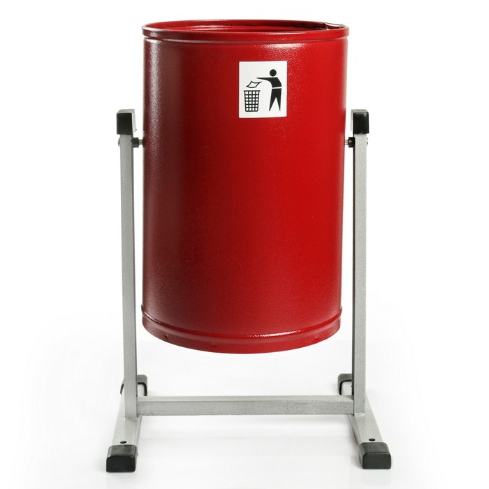 Урна для мусора 21 л "Уралочка Бюджет", цвет красный