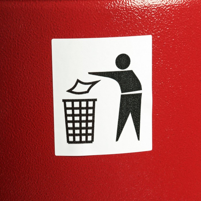 Урна для мусора 21 л "Уралочка Бюджет", цвет красный