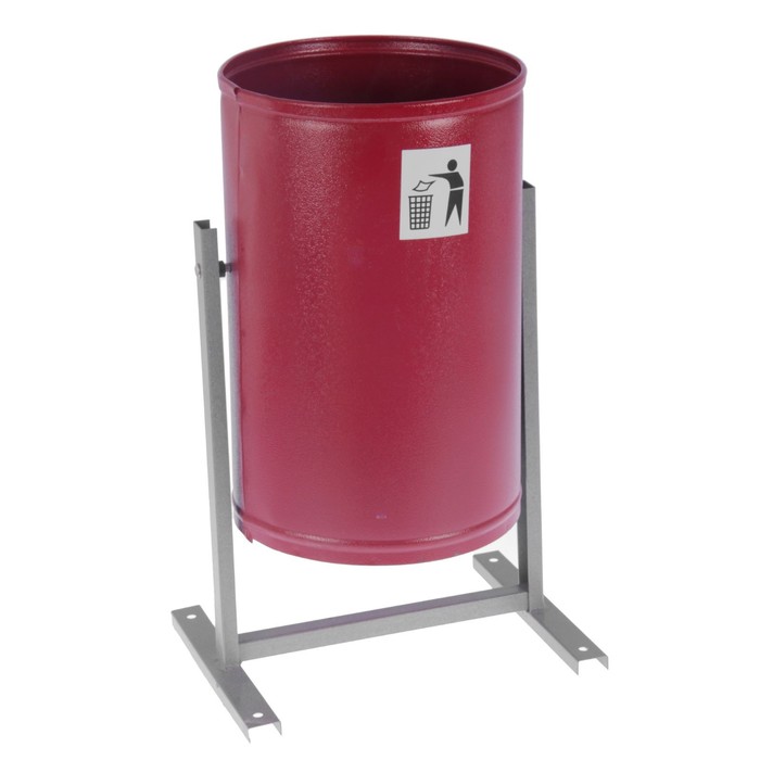 Урна для мусора 21 л "Уралочка Бюджет", цвет красный