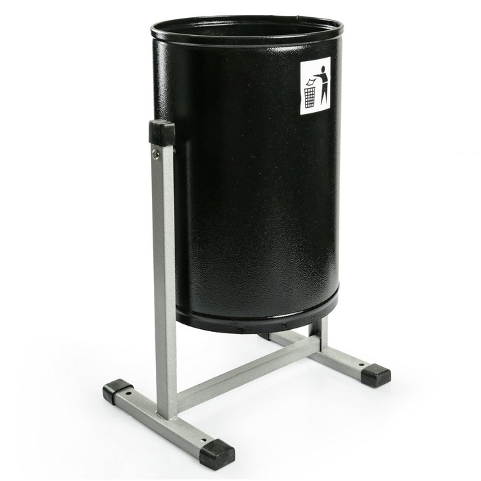 Урна для мусора 21 л "Уралочка Бюджет", цвет черный