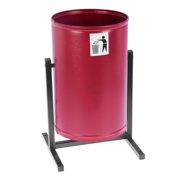 Урна для мусора 21 л "Уралочка", цвет красный