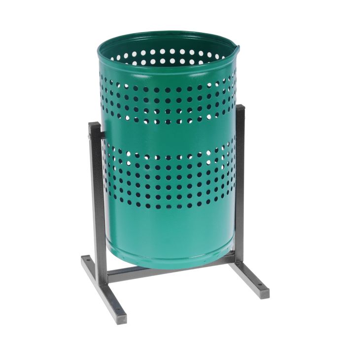 Урна перфорированная 21 л "Уралочка", цвет зеленый