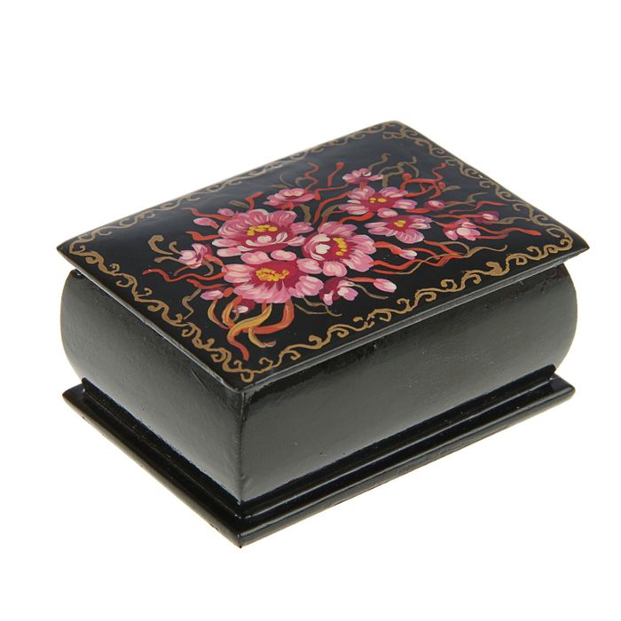 Шкатулка "Цветы" 5x7 см, ручная роспись