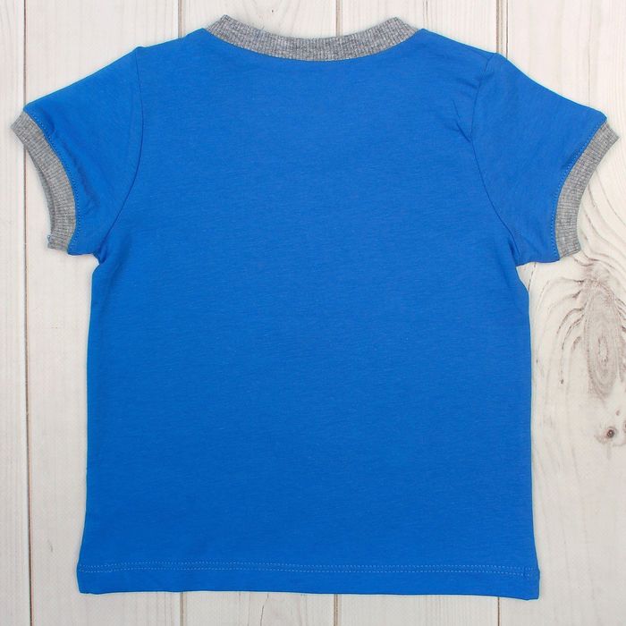 Футболка детская, рост 62 см, цвет синий