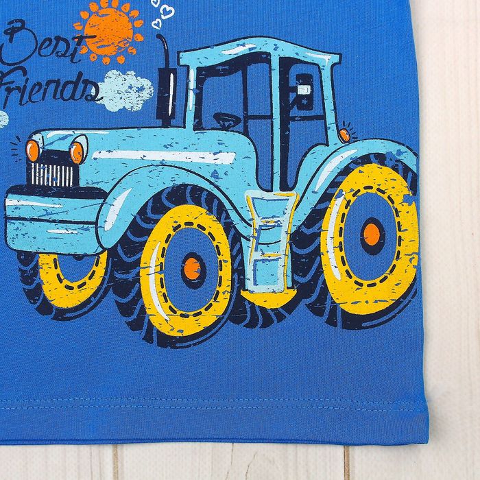 Футболка детская, рост 62 см, цвет синий