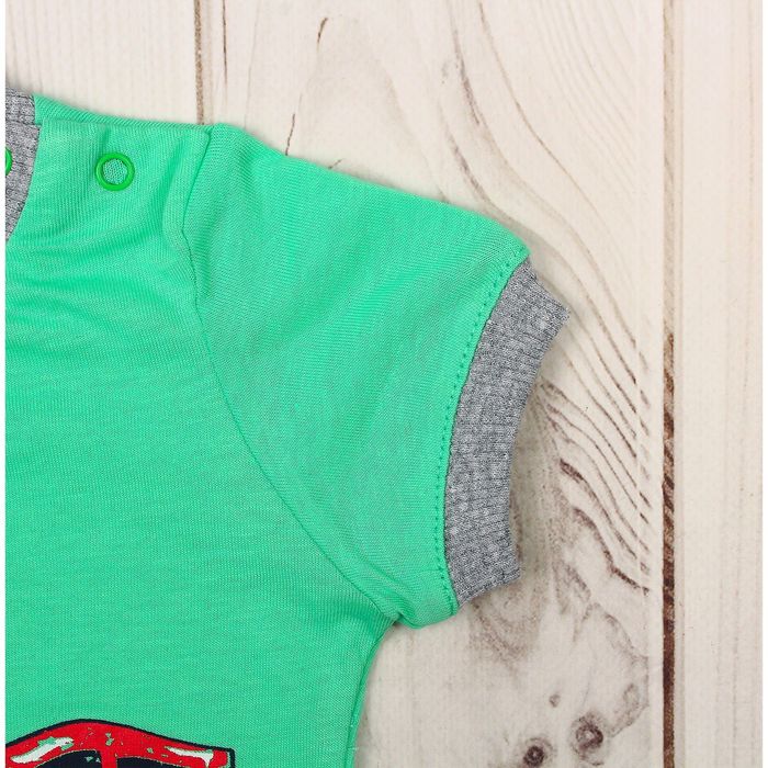 Футболка детская, рост 62 см, цвет зелёный