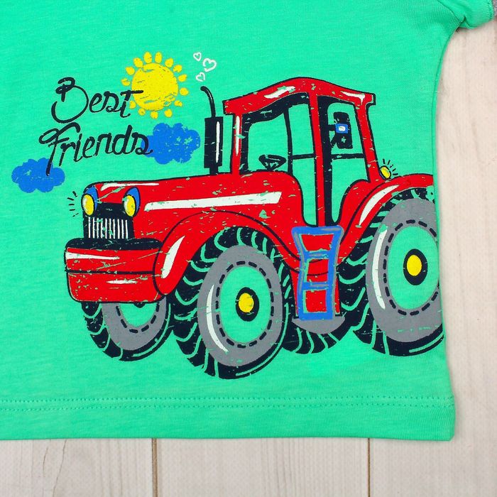 Футболка детская, рост 62 см, цвет зелёный