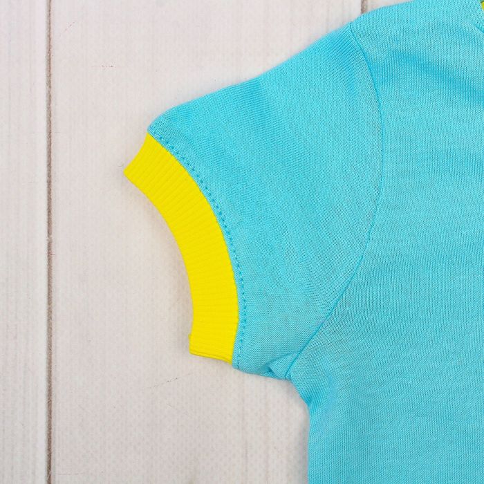 Футболка детская, рост 62 см, цвет голубой