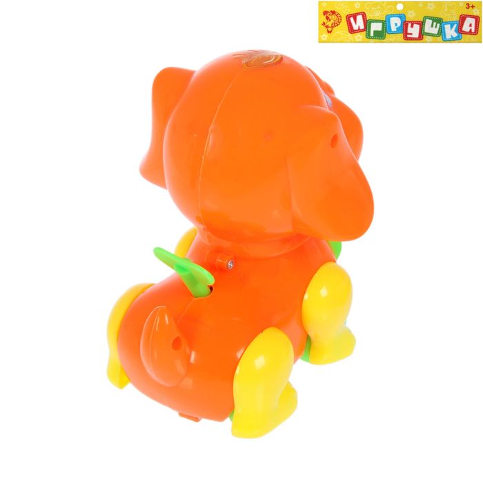 Игрушка заводная "Пес с бантиком", МИКС