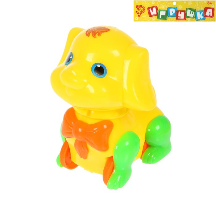 Игрушка заводная "Пес с бантиком", МИКС
