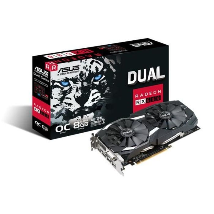 Видеокарта Asus AMD Radeon RX 580 DUAL OC, 8G, 256bit, GDDR5, 1360/7000, Ret