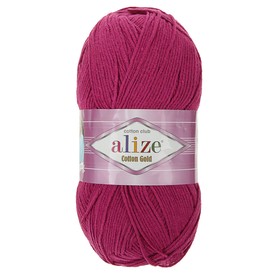 

Пряжа "Cotton Gold" 55% хлопок, 45% акрил, 330м/100гр (649 рубин)