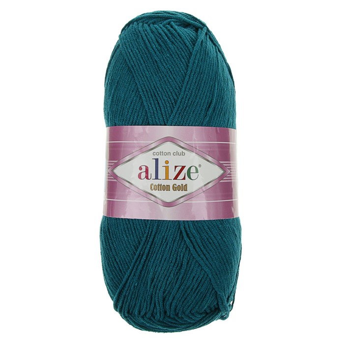 Пряжа "Cotton Gold" 55% хлопок, 45% акрил, 330м/100гр (17 петроль)