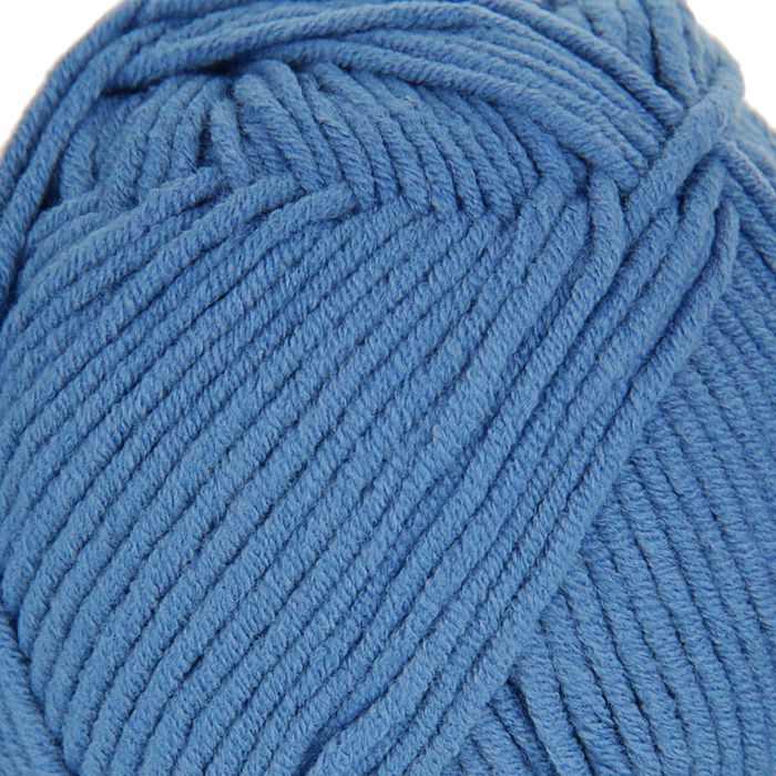 Пряжа "Cotton Gold Plus" 55% хлопок, 45% акрил 200м/100гр (303 синий электрик)