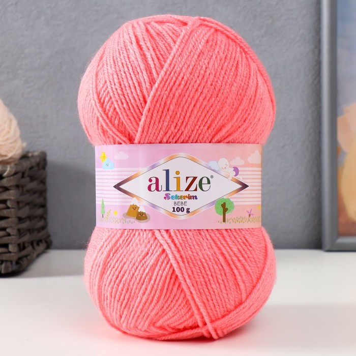 Пряжа "Sekerim Bebe" 100% акрил 320м/100гр (517 св.персик)