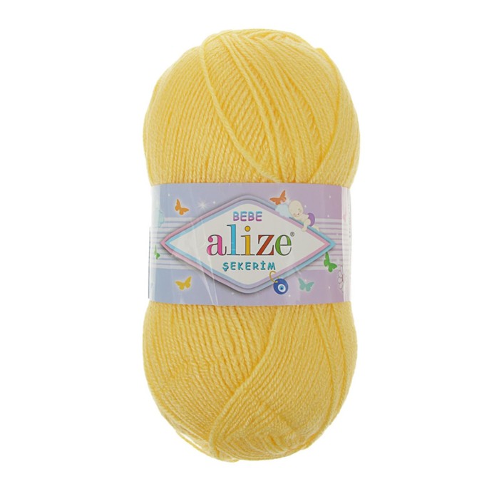 Пряжа "Sekerim Bebe" 100% акрил 320м/100гр (187 св.желтый)