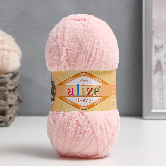 

Пряжа "Softy" 100% микрополиэстер 115м/50гр (340 бледно -роз.)
