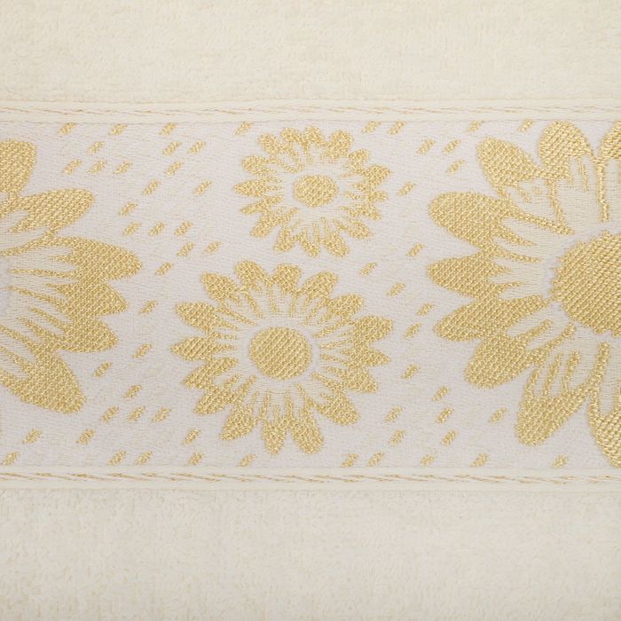 Полотенце махровое TWO DOLPHINS KARDELEN 70*140 см кремовый, хлопок, 460 гр/м