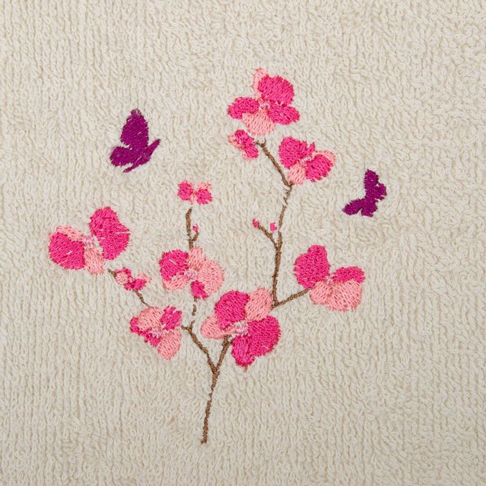 Полотенце Collorista Сакура 50*90 см, цв. молочный 100% хл, 400 гр/м2