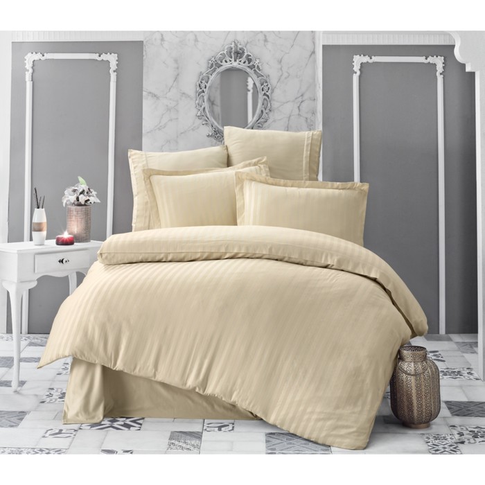 Постельное бельё PERLA 2сп., 260х280, 200x220, 50x70-2 шт., 70x70-2 шт., бамбук 120 г/м², цвет золотистый