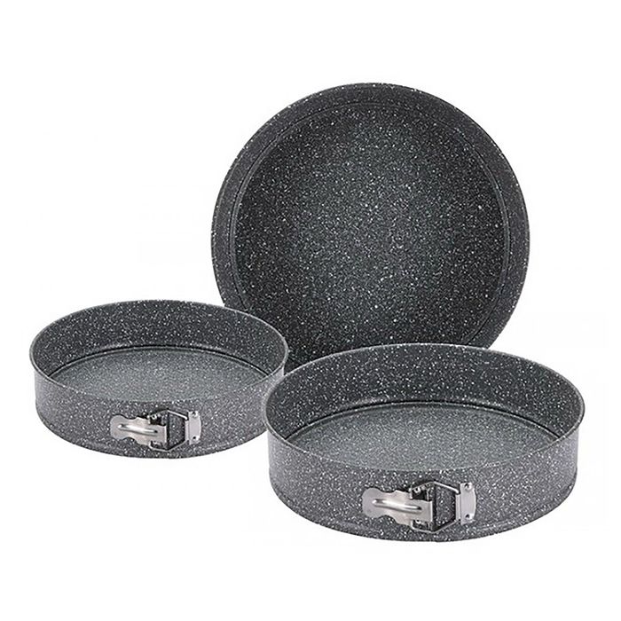 Набор форм для выпечки 3 предмета, 24 х 6,8 см, 26 х 6,8 см, 28 х 6,8 см, Wellberg