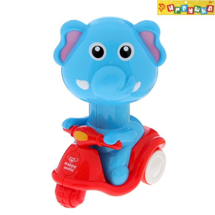 Игрушка "Веселые звери на мотоцикле", 3 вида, приходит в движение от нажатия на животное