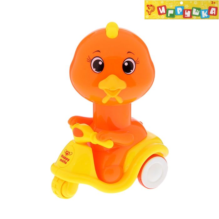 Игрушка "Весёлые звери на мото", МИКС, приходит в движение от нажатия на животное