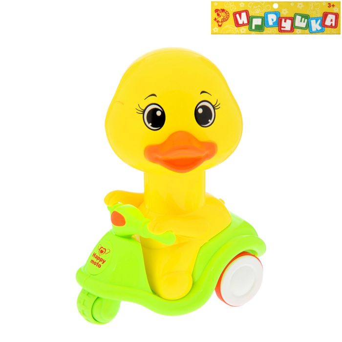 Игрушка "Весёлые звери на мото", МИКС, приходит в движение от нажатия на животное