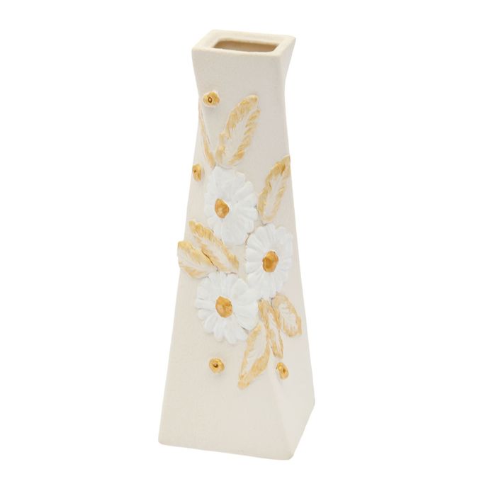 Ваза "Эквилибриум" средняя, ромашка, жемчуг