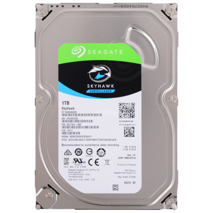 фото Жесткий диск seagate skyhawk 1tb (st1000vx005) sata-iii