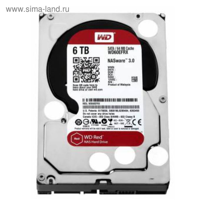 фото Жесткий диск wd red 6tb (wd60efrx) sata-iii