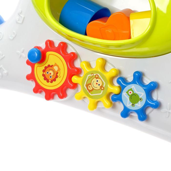 Каталка-ходунки «Топ-Топ» с сортером, вращающимися элементами, световые эффекты, звуки животных