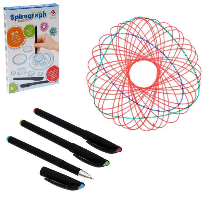 Развивающая игрушка набор трафаретов «Рисуем красивые узоры»