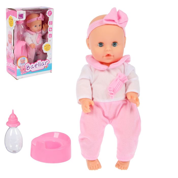 Пупс функциональный "Кроха" пьет, писает, с аксессуарами, МИКС