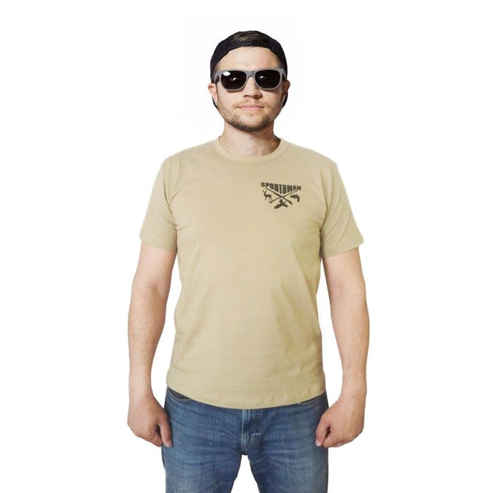 Футболка мужская "Sportsman", размер 38, цвет бежевый КФ1062а