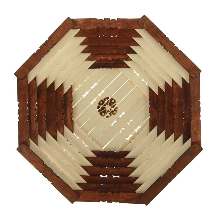 Корзинка-хлебница деревянная, двухцветная