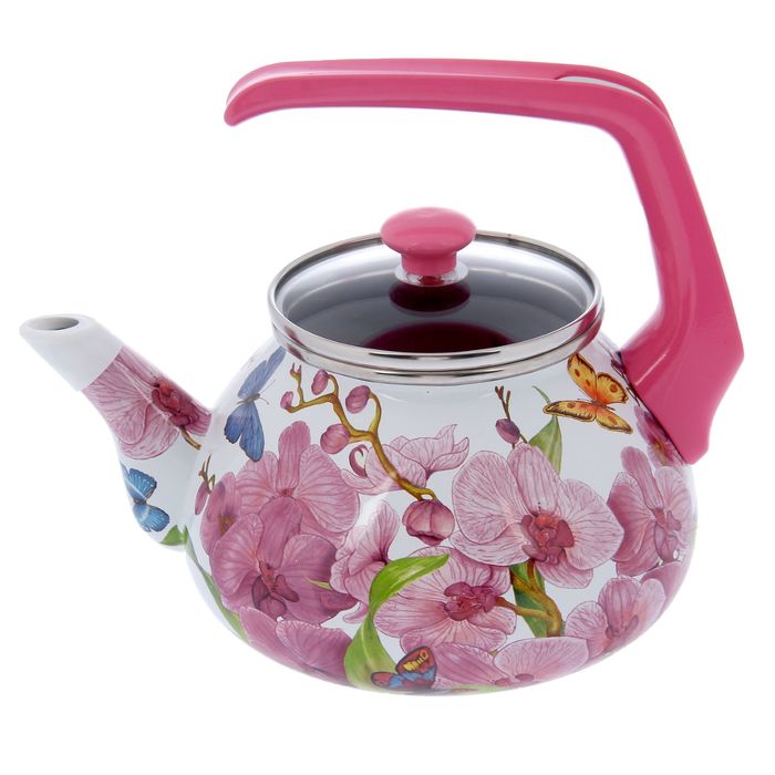 Чайник 2,2 л "Орхидея", фиксированная ручка