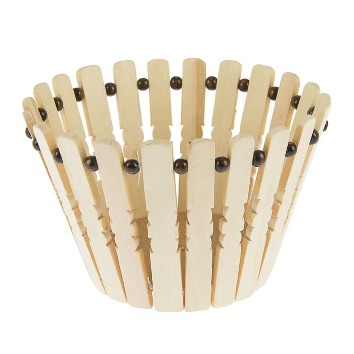 Корзинка деревянная, белая