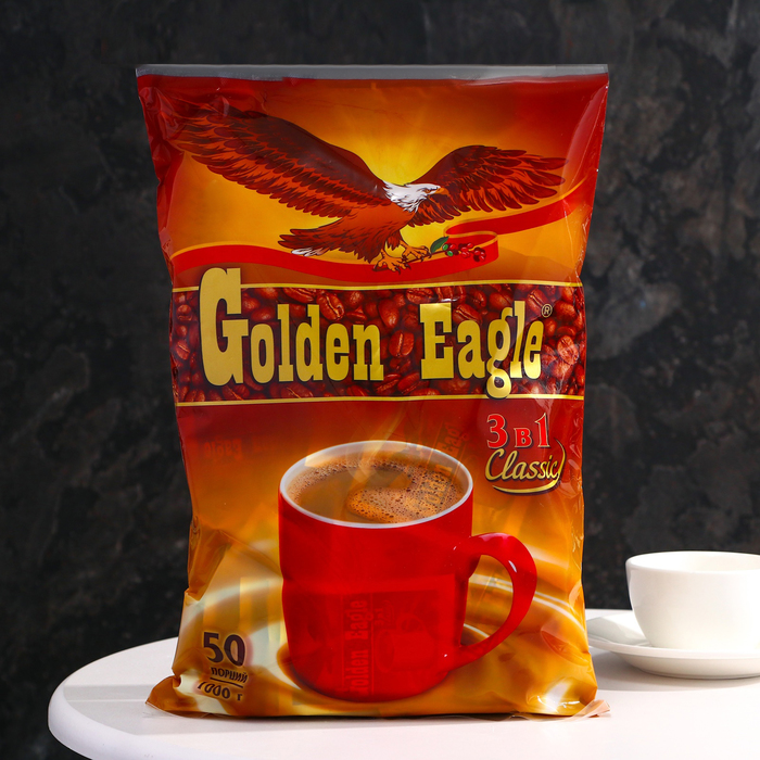 Растворимый кофейный напиток 3 в 1 «Golden Eagle Classic», 20 г jacobs напиток кофейный растворимый 3 в 1 классика 10х24х12г арт 4251624
