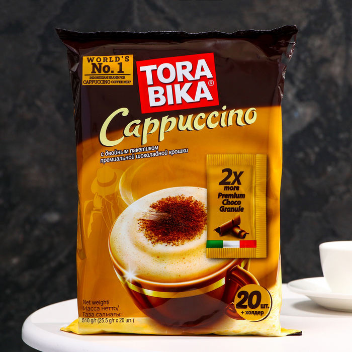Быстрорастворимый капучино ToraBika с шоколадной крошкой, 25 г кофейный напиток растворимый torabika cappuccino с шоколадной крошкой 25 5 г