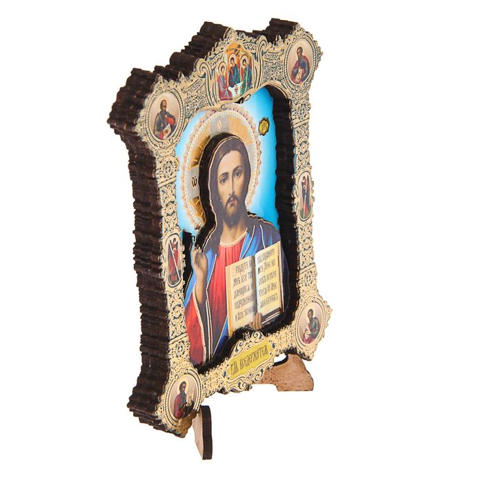 Икона в резной рамке 9х10 см "Вседержитель"