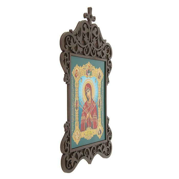 Икона в фигурной рамке 33х22 см "Семистрельная"