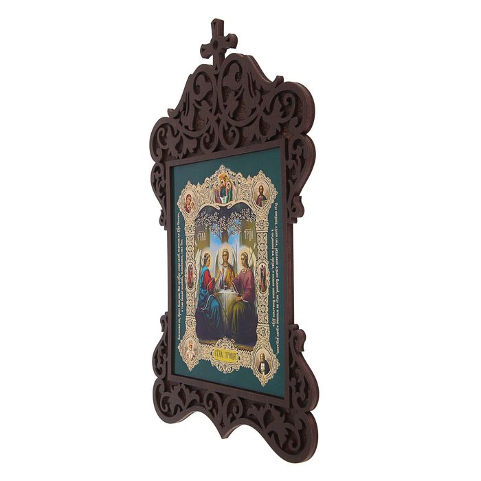 Икона в фигурной рамке 33х22 см "Святая Троица"