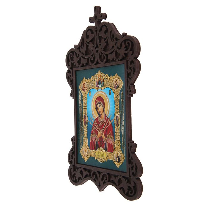 Икона в фигурной рамке 14х22 см "Семистрельная"