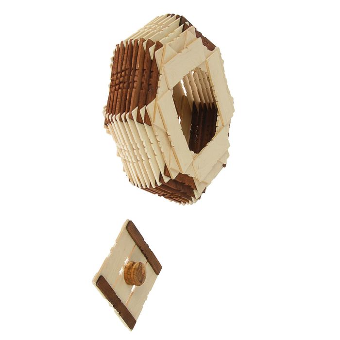 Конфетница квадратная с крышкой, деревянная