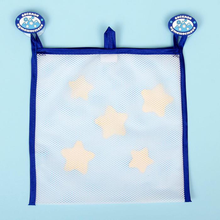 Наклейки в ванную из EVA «Животные Севера» + сетка для хранения игрушек на присосках