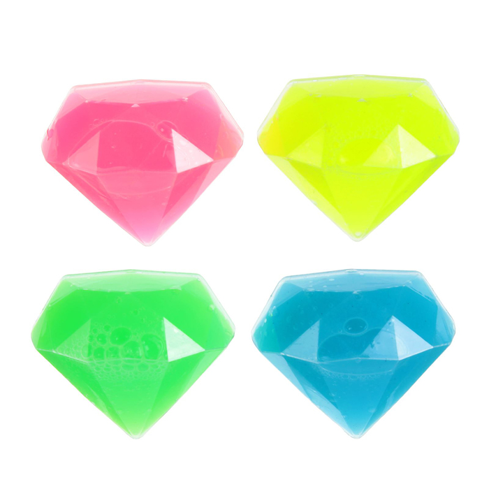 Лизун "Кристалл" твердый, светоотражающий, цвета МИКС